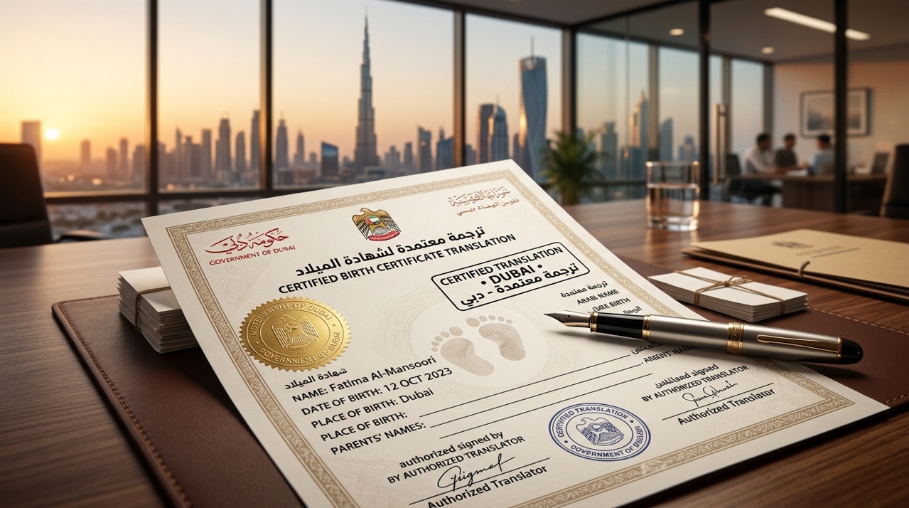 Certified Birth Certificate Translation in Dubai for UAE Residence Visa & MOFA